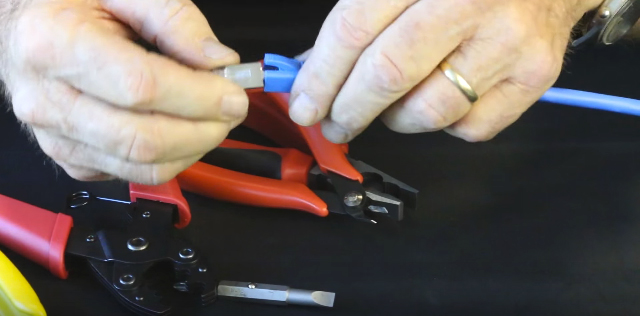 Finish by pulling boot over connector